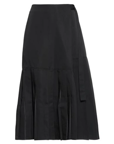 Tela Woman Midi Skirt Black Size 6 Polyester