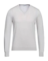 Gran Sasso Man Sweater Light Grey Size 38 Virgin Wool In Grey