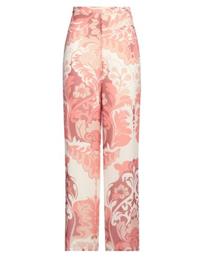 Corte Dei Gonzaga Woman Pants Salmon Pink Size 10 Polyester In Pink