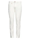 Barbati Man Pants Off White Size 38 Cotton, Polyester, Elastane