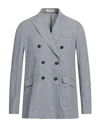 Massimo Alba Man Suit Jacket Blue Size Xl Linen In Blue