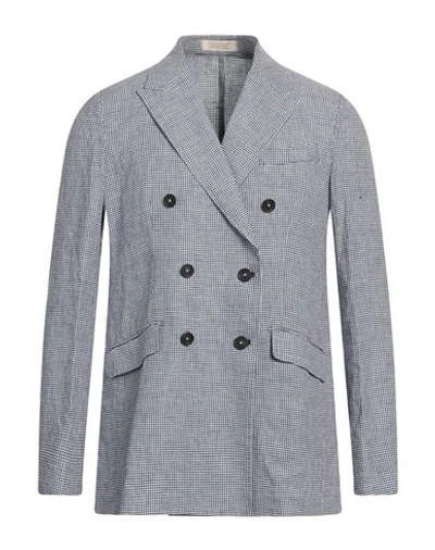 Massimo Alba Man Suit Jacket Blue Size Xl Linen