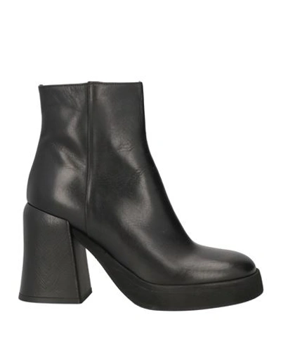 Strategia Woman Ankle Boots Black Size 10 Soft Leather
