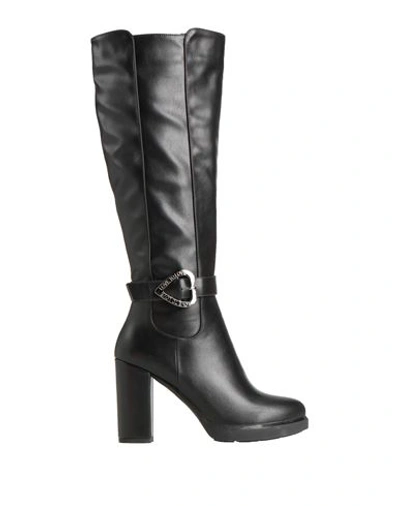 Gai Mattiolo Woman Knee Boots Black Size 7 Textile Fibers
