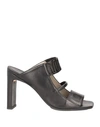 Ixos Woman Sandals Black Size 7 Soft Leather In Black