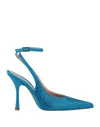 Liu •jo Leonie Hanne X  Woman Pumps Azure Size 8 Textile Fibers In Blue