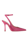 Liu •jo Leonie Hanne X  Woman Pumps Fuchsia Size 8 Textile Fibers In Pink