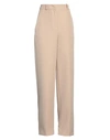 Hinnominate Woman Pants Beige Size S Polyester, Elastane