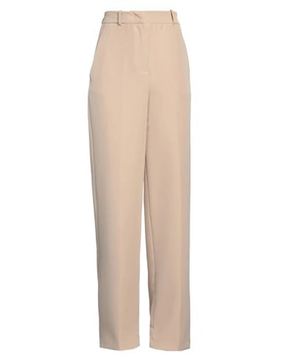 Hinnominate Woman Pants Beige Size S Polyester, Elastane In Beige