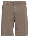 40weft Man Shorts & Bermuda Shorts Dark Brown Size 36 Cotton