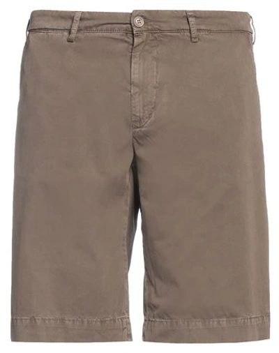 40weft Man Shorts & Bermuda Shorts Dark Brown Size 36 Cotton In Brown