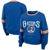 WEAR BY ERIN ANDREWS WEAR BY ERIN ANDREWS ROYAL FLORIDA GATORS VINTAGE PULLOVER SWEATSHIRT