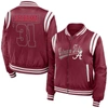 WEAR BY ERIN ANDREWS WEAR BY ERIN ANDREWS CRIMSON ALABAMA CRIMSON TIDE FOOTBALL BOMBER FULL-ZIP JACKET