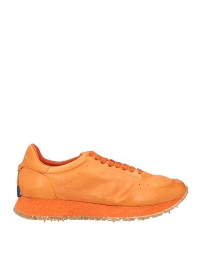 Barracuda Man Sneakers Orange Size 9 Soft Leather