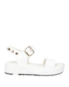 RUCOLINE RUCOLINE WOMAN SANDALS WHITE SIZE 8 SOFT LEATHER