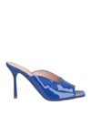 Liu •jo Woman Sandals Bright Blue Size 9 Soft Leather
