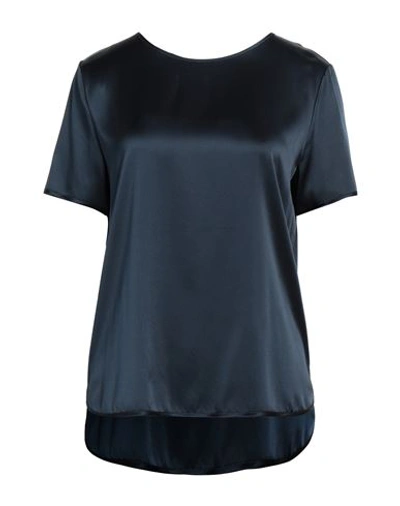 Herzensangelegenheit Woman Top Midnight Blue Size 4 Silk, Elastane