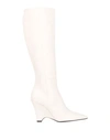 Bianca Di Woman Knee Boots White Size 11 Soft Leather In White