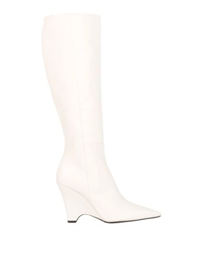Bianca Di Woman Knee Boots White Size 11 Soft Leather