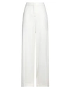 Max Mara Woman Pants Ivory Size 12 Virgin Wool, Cotton In White
