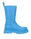 Liu •jo Woman Boot Azure Size 7 Soft Leather In Blue
