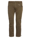 Dsquared2 Woman Pants Military Green Size 8 Cotton, Elastane In Green