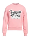 Maison Kitsuné Man Sweatshirt Pink Size L Cotton, Wool