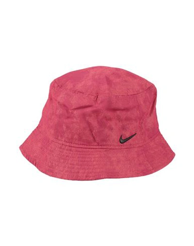 Nike Man Hat Brick Red Size M/l Polyester In Magenta