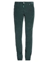 Dsquared2 Man Pants Deep Teal Size 32 Cotton, Elastane In Green