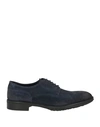 Doucal's Man Lace-up Shoes Midnight Blue Size 11 Soft Leather