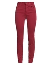 Manila Grace Woman Jeans Red Size 26 Cotton, Elastane