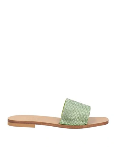 Liu •jo Woman Sandals Green Size 7 Textile Fibers