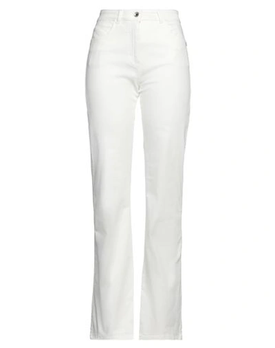 PATRIZIA PEPE PATRIZIA PEPE WOMAN JEANS WHITE SIZE 29 COTTON, POLYESTER, ELASTANE