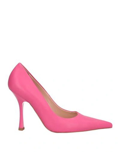 Liu •jo Leonie Hanne X  Woman Pumps Fuchsia Size 11 Soft Leather In Pink