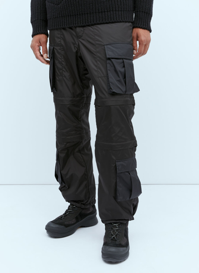 Moncler Pharrell Williams Adjustable Length Technical Pants In Black