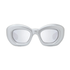 Loewe Inflated 47mm Butterfly Sunglasses In Argento