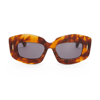 Loewe Lw40114i - Flamed Havana Sunglasses In Marrone