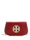 Tory Burch Reva Small Leather Shoulder Bag In Red