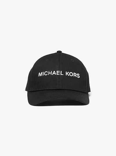 Michael Kors Embroidered Baseball Hat In Black