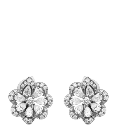 Chopard White Gold And Diamond Precious Lace Mini-froufrou Earrings