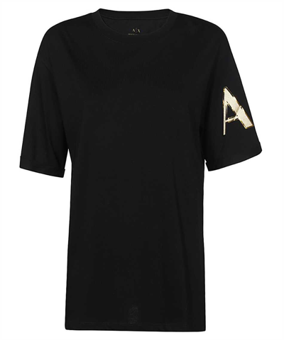 Armani Exchange Relaxed Fit T-shirt In Black