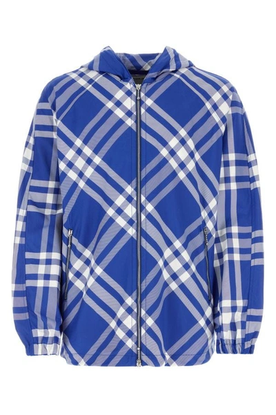Burberry Check-pattern Hooded Jacket In Multicolor