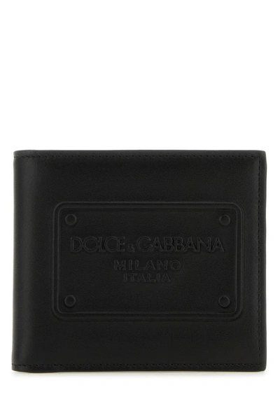 Dolce & Gabbana Black Calfskin Leather Wallet