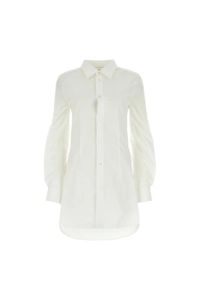 Marni Cutaway-collar Cotton-poplin Oversized Shirt In White