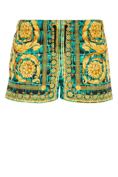 Versace Baroccodile 泳裤 In Multicolor
