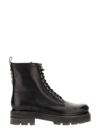 Dsquared2 Chunky Sole Ankle Boot With Pull Tab In Nero