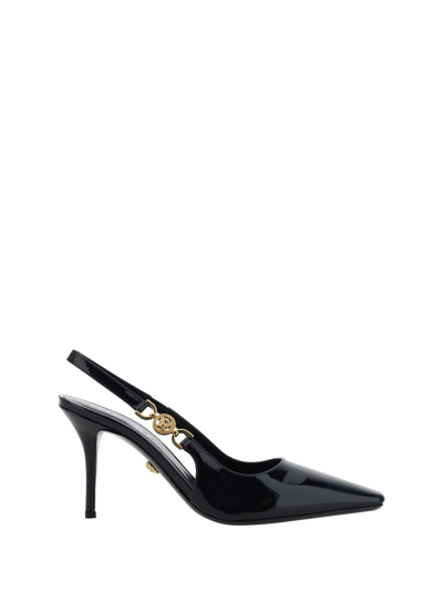 Versace Pumps In Nero/oro