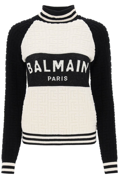 Balmain Turtleneck Sweater In Terry Cloth In Default Title