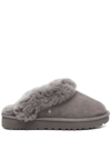 Ugg Coquette Fur-trimmed Slippers In Grey