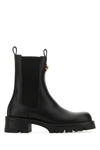 VERSACE VERSACE WOMAN BLACK LEATHER ANKLE BOOTS